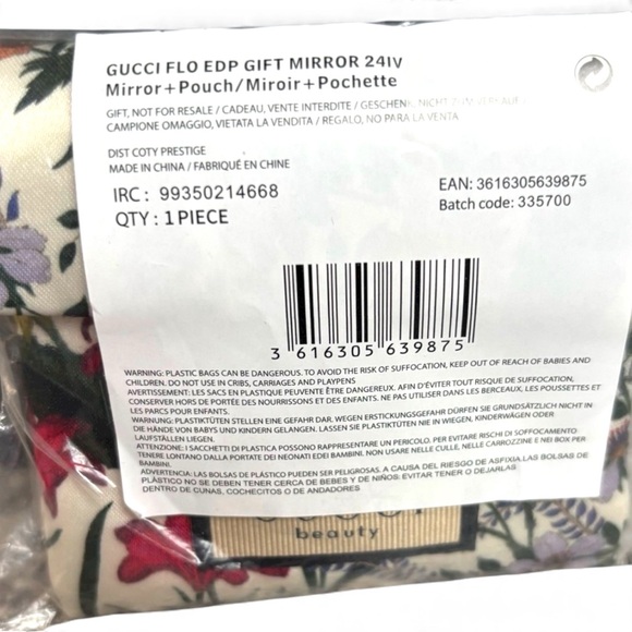 Gucci Beauty Floral Pouch with Heart Shaped Mirror - Picture 2 of 2